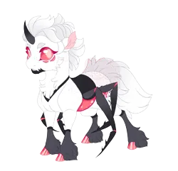 Size: 3775x3638 | Tagged: safe, artist:gigason, derpibooru import, oc, oc:itsy bitsy, changeling, albino, image, male, png, simple background, solo, transparent background