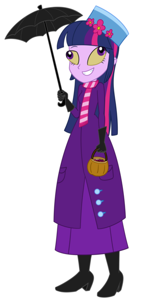 Size: 2000x4112 | Tagged: safe, artist:cartoonmasterv3, artist:nie-martw-sie-o-mnie, derpibooru import, twilight sparkle, twilight sparkle (alicorn), alicorn, human, equestria girls, g4, clothes, costume, dress, halloween, halloween 2024, halloween costume, holiday, humanized, image, long dress, long skirt, mary poppins, png, skirt, solo, vector