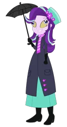 Size: 2000x3765 | Tagged: safe, artist:cartoonmasterv3, artist:nie-martw-sie-o-mnie, derpibooru import, starlight glimmer, human, equestria girls, g4, clothes, costume, dress, halloween, halloween 2024, halloween costume, holiday, humanized, image, long dress, long skirt, mary poppins, png, skirt