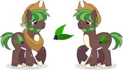 Size: 1920x1090 | Tagged: safe, artist:cirillaq, derpibooru import, oc, oc:green pom, earth pony, pony, hat, image, male, png, simple background, stallion, transparent background, yoke