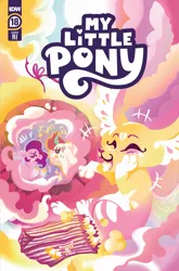 Size: 2063x3131 | Tagged: safe, artist:justasuta, derpibooru import, idw, official, pipp petals, zipp storm, pegasus, pony, g5, spoiler:comic, spoiler:g5comic, spoiler:g5comic18, aaaaaaaaaa, adorable distress, adorapipp, adorazipp, blushing, comic cover, cover, cover art, cute, douchebag, emanata, eyes closed, female, food, high res, image, mare, milkyway, music notes, my little pony logo, official comic, open mouth, panicking, png, popcorn, sweat, sweatdrops, wishing well nymph