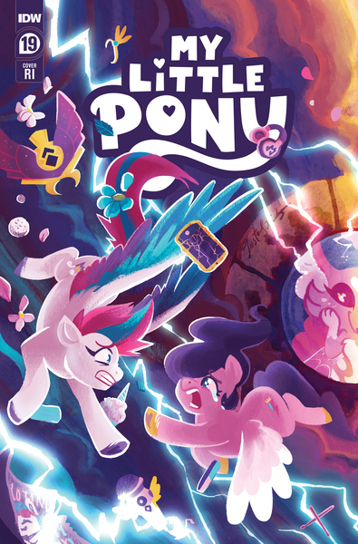 Size: 2063x3131 | Tagged: safe, artist:justasuta, derpibooru import, idw, official, pipp petals, zipp storm, fox, pegasus, pony, g5, spoiler:comic, spoiler:g5comic, spoiler:g5comic19, comic cover, cover, cover art, female, high res, image, mare, my little pony logo, official comic, png, royal sisters (g5), siblings, sisters