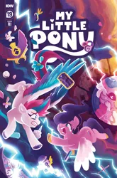 Size: 2063x3131 | Tagged: safe, artist:justasuta, derpibooru import, idw, official, pipp petals, zipp storm, fox, pegasus, pony, g5, spoiler:comic, spoiler:g5comic, spoiler:g5comic19, comic cover, cover, cover art, female, high res, image, mare, my little pony logo, official comic, png, royal sisters (g5), siblings, sisters