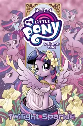 Size: 1400x2125 | Tagged: safe, derpibooru import, idw, official, princess twilight 2.0, twilight sparkle, twilight sparkle (alicorn), alicorn, pony, seapony (g4), unicorn, series:best of my little pony, equestria girls, g4, the last problem, blank flank, clothes, comic cover, cover, cover art, dorsal fin, female, filly, filly twilight sparkle, fin, fin wings, fins, fish tail, flowing mane, flowing tail, foal, horn, image, mare, my little pony logo, official comic, older, older twilight, older twilight sparkle (alicorn), open mouth, open smile, png, raised hoof, scales, seaponified, seapony twilight, smiling, solo, species swap, spread wings, swimming, tail, toga, unicorn twilight, wings, younger