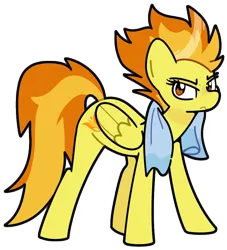 Size: 818x900 | Tagged: safe, artist:kindakismet, derpibooru import, spitfire, pegasus, pony, g4, angry, image, png, scowl, simple background, solo, towel, transparent background