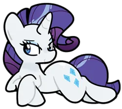 Size: 900x806 | Tagged: safe, artist:kindakismet, derpibooru import, rarity, pony, unicorn, g4, horn, image, lidded eyes, lying down, png, prone, simple background, smiling, solo, transparent background