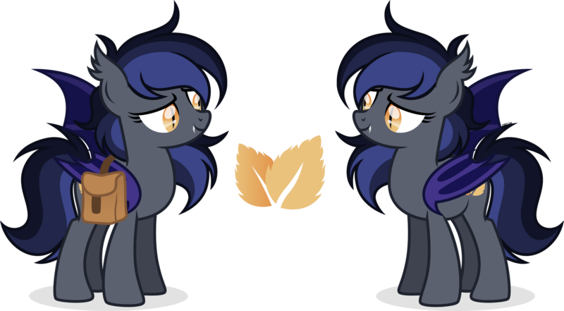 Size: 1920x1058 | Tagged: safe, artist:cirillaq, derpibooru import, oc, oc:selene, bat pony, pony, bag, female, image, mare, png, saddle bag, simple background, solo, transparent background, vector