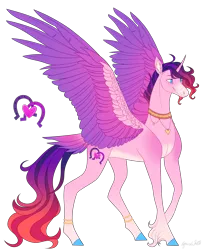 Size: 3000x3500 | Tagged: safe, artist:squishkitti, derpibooru import, oc, alicorn, pony, image, magical lesbian spawn, male, offspring, parent:amira, parent:princess cadance, png, simple background, solo, stallion, tail, tail feathers, transparent background