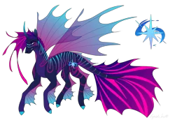 Size: 4000x2750 | Tagged: safe, artist:squishkitti, derpibooru import, oc, hybrid, image, magical lesbian spawn, offspring, parent:queen novo, parent:twilight sparkle, png, simple background, solo, transparent background