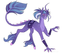 Size: 3500x3000 | Tagged: safe, artist:squishkitti, derpibooru import, oc, dracony, dragon, hybrid, bag, glasses, image, parent:princess ember, parent:twilight sparkle, parents:emberlight, png, saddle bag, simple background, solo, transparent background