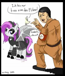 Size: 1757x2048 | Tagged: artist needed, safe, edit, oc, oc:moonstone, human, pony, 1000 hours in, 1000 years in photoshop, adolf hitler, clothes, female, german, image, jpeg, male, mare, nazi, nazi uniform, one eye closed, shipping, shitposting, straight, swastika, uniform, wink