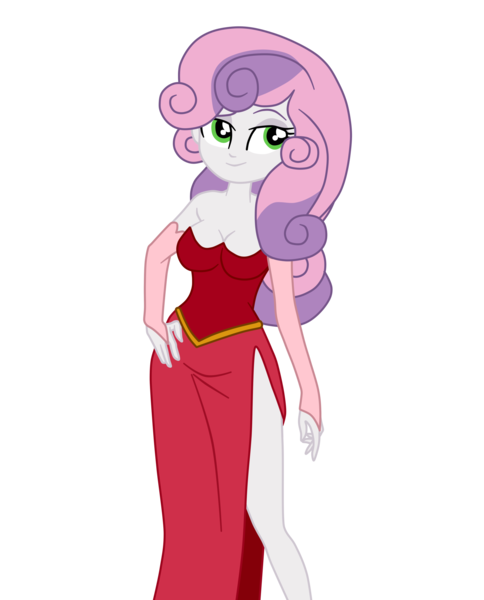 Size: 1900x2353 | Tagged: safe, artist:gmaplay, derpibooru import, sweetie belle, human, equestria girls, g4, clothes, dress, female, image, legs, older, older sweetie belle, png, seductive, seductive look, seductive pose, solo, thight