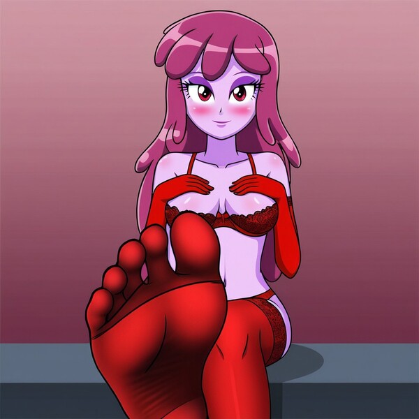 Size: 1024x1024 | Tagged: suggestive, machine learning generated, ponerpics import, berry punch, berryshine, equestria girls, clothes, evening gloves, feet, fetish, foot fetish, foot focus, gloves, image, jpeg, lingerie, long gloves, sitting, sock fetish, socks, stocking feet, stockings, thigh highs