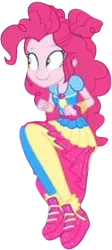 Size: 1126x2520 | Tagged: safe, derpibooru import, edit, edited screencap, editor:homersimpson1983, screencap, pinkie pie, human, equestria girls, g4, background removed, female, image, not a vector, png, solo