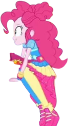 Size: 1365x2520 | Tagged: safe, derpibooru import, edit, edited screencap, editor:homersimpson1983, screencap, pinkie pie, human, equestria girls, g4, background removed, female, image, not a vector, png, solo