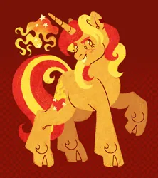 Size: 1372x1548 | Tagged: safe, artist:fizzmitz, derpibooru import, oc, unofficial characters only, pony, unicorn, cloven hooves, horn, image, not sunset shimmer, png, solo, unicorn oc