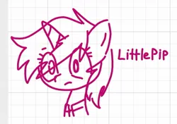 Size: 1032x725 | Tagged: safe, artist:kruvvv, derpibooru import, oc, oc:littlepip, unofficial characters only, pony, unicorn, fallout equestria, clothes, eye clipping through hair, eyebrows, eyebrows visible through hair, female, horn, image, jpeg, mare, sketch, solo, standing, text, unicorn oc