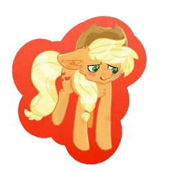 Size: 1800x1800 | Tagged: safe, artist:bytemyfur, derpibooru import, applejack, earth pony, pony, g4, crying, floppy ears, image, outline, png, sad, simple background, solo, transparent background