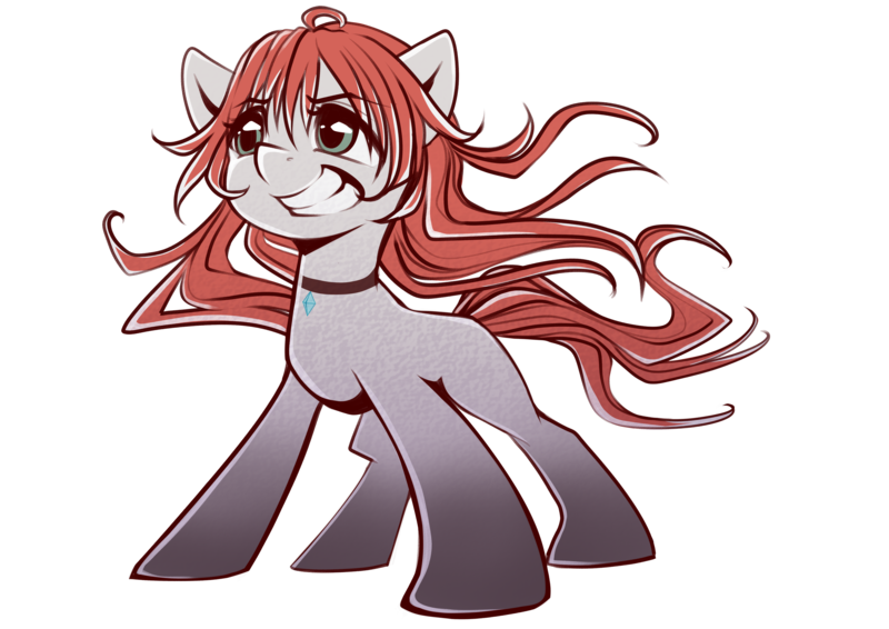 Size: 4961x3508 | Tagged: safe, artist:chaosangeldesu, derpibooru import, oc, unofficial characters only, earth pony, pony, cute, female, image, mare, png, sketch, smiling, solo, standing, wind, windswept mane