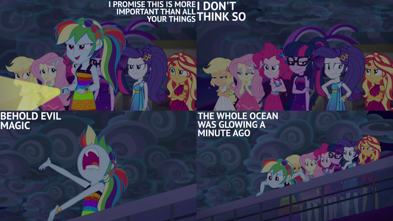 Size: 2000x1125 | Tagged: safe, derpibooru import, edit, edited screencap, editor:quoterific, screencap, applejack, fluttershy, pinkie pie, rainbow dash, rarity, sci-twi, sunset shimmer, twilight sparkle, equestria girls, g4, equestria girls specials, humane five, humane seven, humane six, image, my little pony equestria girls: spring breakdown, png