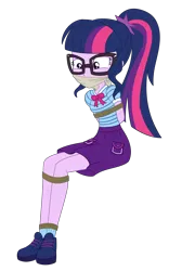 Size: 2000x2985 | Tagged: safe, artist:nie-martw-sie-o-mnie, derpibooru import, sci-twi, twilight sparkle, human, equestria girls, equestria girls series, g4, overpowered (equestria girls), bondage, bound and gagged, cloth gag, female, femsub, gag, glasses, image, my little pony equestria girls: better together, png, rope, rope bondage, simple background, sitting, solo, submissive, transparent background, twisub