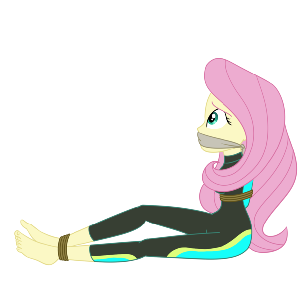 Size: 2000x2000 | Tagged: safe, artist:nie-martw-sie-o-mnie, derpibooru import, fluttershy, human, equestria girls, g4, barefoot, bondage, bound and gagged, cloth gag, equestria girls specials, feet, female, femsub, fluttershy's wetsuit, fluttersub, gag, image, my little pony equestria girls: forgotten friendship, png, rope, rope bondage, simple background, sitting, solo, submissive, transparent background, wetsuit