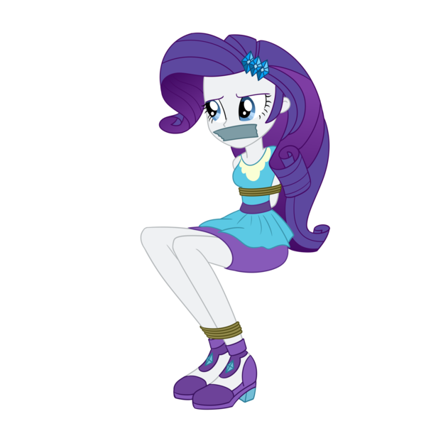 Size: 2500x2500 | Tagged: safe, artist:nie-martw-sie-o-mnie, derpibooru import, rarity, human, a fine line, equestria girls, equestria girls series, g4, bondage, bound and gagged, clothes, female, femsub, gag, high heels, image, my little pony equestria girls: better together, png, rarisub, rope, rope bondage, shoes, simple background, sitting, skirt, solo, submissive, tape, tape gag, transparent background