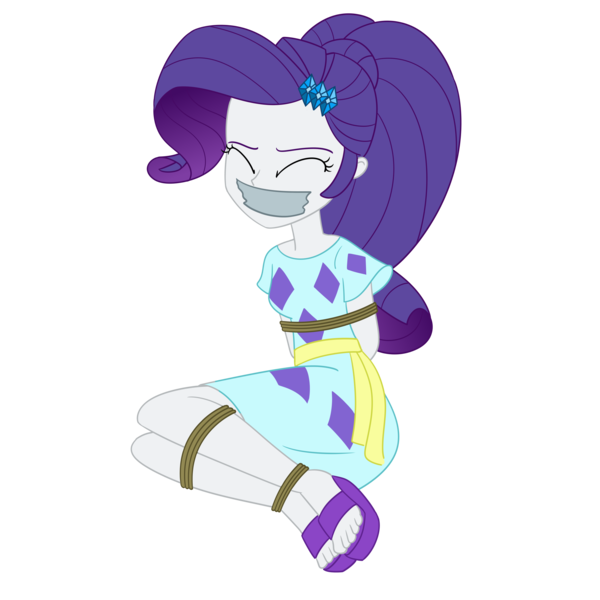 Size: 2500x2500 | Tagged: safe, artist:nie-martw-sie-o-mnie, derpibooru import, rarity, human, equestria girls, g4, bondage, bound and gagged, clothes, cruise outfit, dress, equestria girls specials, eyes closed, female, femsub, gag, image, my little pony equestria girls: spring breakdown, png, rarisub, rope, rope bondage, sandals, simple background, solo, submissive, tape, tape gag, transparent background