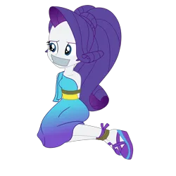 Size: 2500x2500 | Tagged: safe, artist:nie-martw-sie-o-mnie, derpibooru import, rarity, human, equestria girls, g4, bondage, bound and gagged, clothes, cruise concert outfit, dress, equestria girls specials, female, femsub, gag, high heels, image, my little pony equestria girls: spring breakdown, platform heels, png, rarisub, rope, rope bondage, shoes, simple background, solo, submissive, tape, tape gag, transparent background