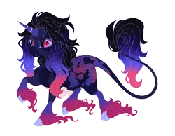 Size: 4500x3500 | Tagged: safe, artist:gigason, derpibooru import, oc, oc:scarlet sanguine, pony, unicorn, cloven hooves, female, horn, image, mare, offspring, parent:king sombra, parent:nightmare moon, parents:sombramoon, png, simple background, solo, transparent background, unshorn fetlocks