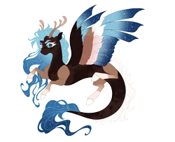 Size: 6000x4900 | Tagged: safe, artist:gigason, derpibooru import, oc, oc:dream weaver, draconequus, colored wings, image, multicolored wings, offscreen character, parent:discord, parent:nightmare moon, parents:mooncord, png, simple background, solo, transparent background, wings