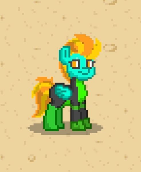 Size: 874x1065 | Tagged: safe, derpibooru import, lightning dust, pegasus, pony, pony town, clothes, image, jpeg, solo, uniform, washouts uniform