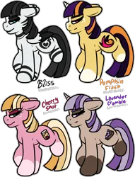 Size: 1940x2543 | Tagged: safe, artist:sexygoatgod, derpibooru import, oc, unofficial characters only, earth pony, hybrid, pony, unicorn, zony, adoptable, horn, image, png, recolor, simple background, transparent background