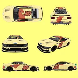 Size: 3464x3464 | Tagged: safe, artist:screaming luigi racing, derpibooru import, screencap, oc, oc:fair devotion, unofficial characters only, car, carviewer, elements of justice, ford, ford dark horse, image, jpeg, nascar, photo, solo