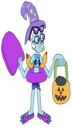 Size: 1941x3405 | Tagged: safe, artist:christian soto, derpibooru import, trixie, equestria girls, g4, bikini, clothes, equestria girls specials, female, flippers, goggles, halloween, hat, holiday, image, inner tube, kickboard, my little pony equestria girls: better together, my little pony equestria girls: forgotten friendship, noseclip, png, pool toy, pumpkin bucket, sarong, simple background, solo, sunglasses, sunscreen, swimsuit, towel, transparent background, trick or treat, water wings