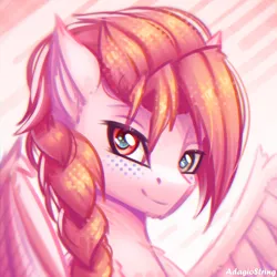 Size: 2000x2000 | Tagged: safe, artist:adagiostring, derpibooru import, oc, ponified, unofficial characters only, pegasus, pony, bust, commission, femboy, headshot commission, image, looking at you, male, pegasus oc, png, portrait, red hair, simple background, wings