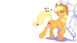 Size: 1920x1080 | Tagged: suggestive, alternate version, artist:jackneurotic, derpibooru import, applejack, earth pony, human, pony, g4, applejack's hat, blushing, cowboy hat, dialogue, drawthread, female, hat, heart, image, mare, nuzzling, partial color, png, simple background, smiling, white background