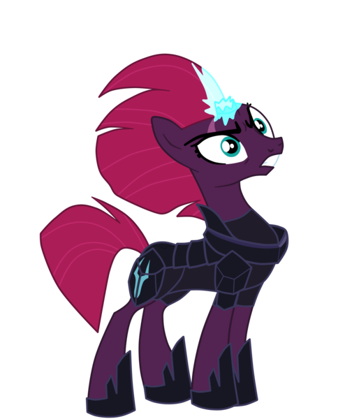 Size: 1589x1931 | Tagged: safe, artist:gmaplay, derpibooru import, fizzlepop berrytwist, tempest shadow, pony, unicorn, g4, my little pony: the movie, armor, broken horn, eye scar, facial scar, female, high res, horn, image, mare, png, pretty pretty tempest, scar, simple background, smiling, solo, transparent background, vector