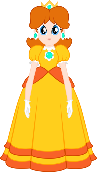 Size: 1240x2196 | Tagged: safe, artist:banecame244, derpibooru import, human, equestria girls, g4, clothes, dress, equestria girls-ified, female, image, jewelry, png, princess daisy, regalia, simple background, solo, super mario bros., transparent background, vector