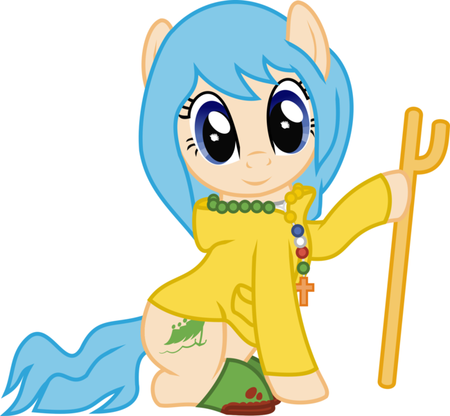 Size: 1680x1553 | Tagged: safe, ponerpics import, oc, oc:luce, ponified, unofficial characters only, earth pony, pony, boots, catholicism, clothes, cross, cutie mark, female, image, jubilee 2025, mare, png, raincoat, rosary, shoes, solo, staff, vatican, vector