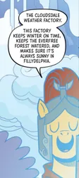 Size: 576x1284 | Tagged: safe, derpibooru import, idw, flash magnus, pegasus, pony, g4, g5, spoiler:comic, spoiler:g5comic, cloudsdale, image, male, my little pony: the storm of zephyr heights, png, stallion, the storm of zephyr heights #2