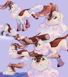 Size: 1500x1700 | Tagged: safe, artist:abbytabbys, derpibooru import, oc, unofficial characters only, kirin, antlers, carrying, commission, image, jpeg, log, solo, swimming, unshorn fetlocks, water