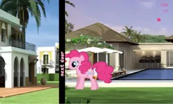 Size: 1250x750 | Tagged: safe, derpibooru import, pinkie pie, earth pony, g4, collect cupcakes lick ponies, female, flash game, image, jpeg, outdoors, solo, youtube link