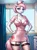 Size: 1792x2400 | Tagged: safe, ai content, alternate version, derpibooru import, machine learning generated, prompter:infernum, stable diffusion, nurse redheart, anthro, earth pony, comic:secret medical services, g4, absolute cleavage, big breasts, breasts, cleavage, clothes, day, fishnet clothing, fishnets, generator:pony diffusion v6 xl, hand on hip, hat, hospital, image, latex nurse, latex uniform, looking at you, nurse hat, nurse outfit, png, smiling, smiling at you, socks, stockings, textless, textless version, thigh highs, window