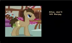 Size: 1250x750 | Tagged: safe, derpibooru import, doctor whooves, time turner, g4, collect cupcakes lick ponies, dialogue, flash game, image, implied derpy, jpeg, male, youtube link