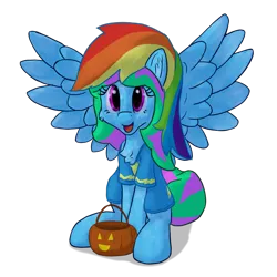 Size: 1600x1600 | Tagged: safe, artist:callichrome, derpibooru import, oc, unofficial characters only, pegasus, pony, clothes, coat markings, costume, dappled, image, nightmare night, pegasus oc, png, smiling, solo, spread wings, wings