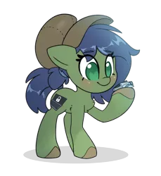 Size: 2169x2370 | Tagged: safe, artist:fluffyxai, derpibooru import, oc, oc:gray hat, unofficial characters only, earth pony, chibi, earth pony oc, image, png