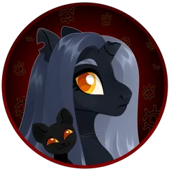 Size: 3000x3000 | Tagged: safe, artist:kabuvee, derpibooru import, oc, cat, pony, unicorn, broken horn, bust, female, horn, image, mare, png, portrait, solo