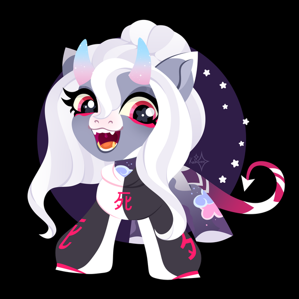 Size: 1920x1920 | Tagged: safe, artist:kabuvee, derpibooru import, oc, earth pony, pony, chibi, clothes, female, horns, image, mare, png, solo