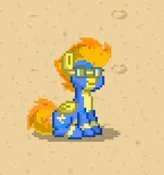 Size: 650x695 | Tagged: safe, derpibooru import, spitfire, pegasus, pony, pony town, clothes, image, jpeg, solo, uniform, wonderbolts, wonderbolts uniform